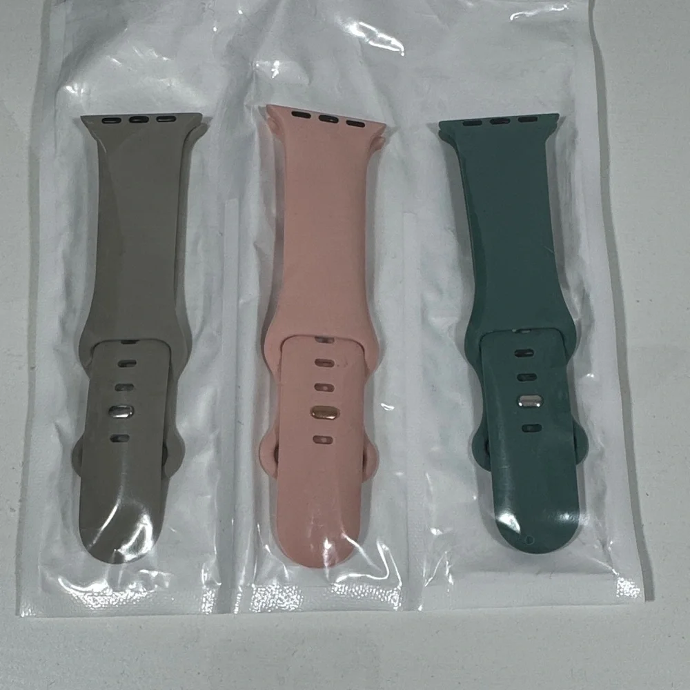 NWT Apple Watch Band Set - Gray, Pink, and Green